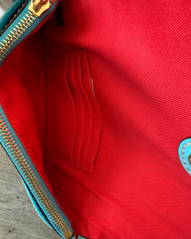 Dooney & Bourke Milly Crossbody – Light Blue Saffiano Leather