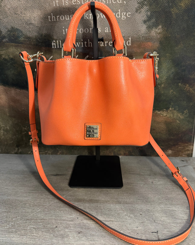 Dooney & Bourke Mini Barlow Satchel – Coral Pebbled Leather Crossbody