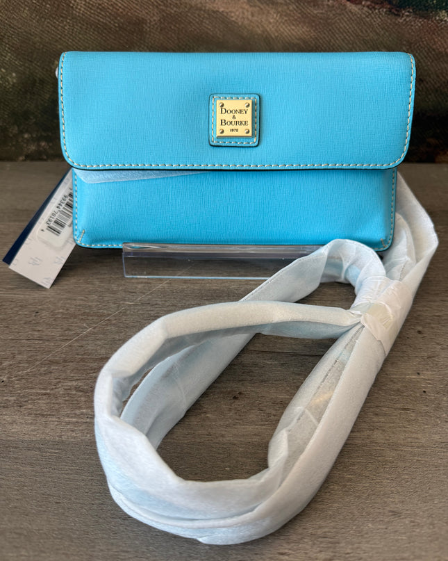 Dooney & Bourke Milly Crossbody – Light Blue Saffiano Leather