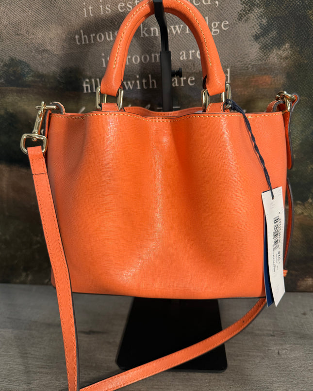 Dooney & Bourke Mini Barlow Satchel – Coral Pebbled Leather Crossbody