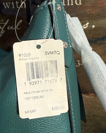COACH Small Skylar Hobo - Rare Dark Turquoise NWT