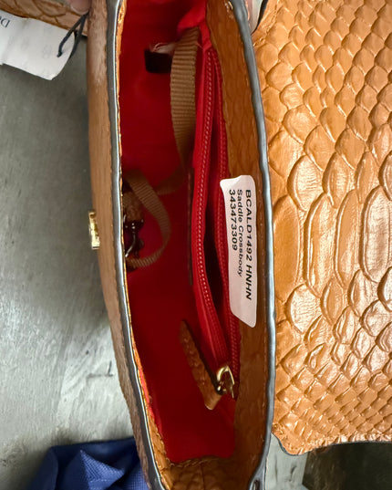 Dooney & Bourke Snake-Embossed Leather Saddle Crossbody – NWT