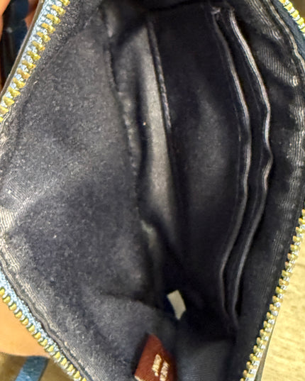 Coach Corner Zip Wristlet – Star Canyon Print Blue Leather (F64239)