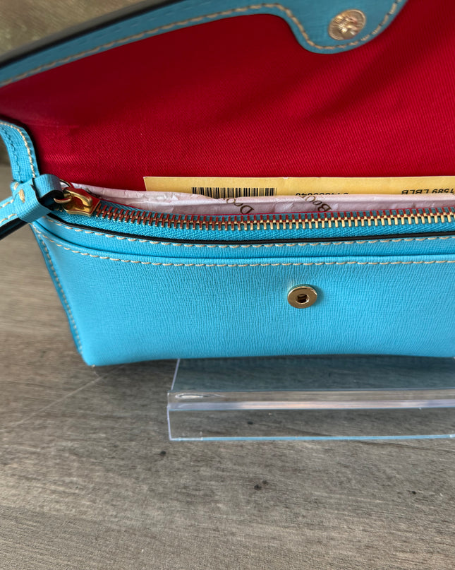 Dooney & Bourke Milly Crossbody – Light Blue Saffiano Leather