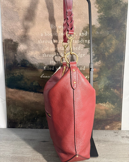 Coach Abby Leather Duffle Crossbody Bag – Wine Pebbled Leather (F31507)