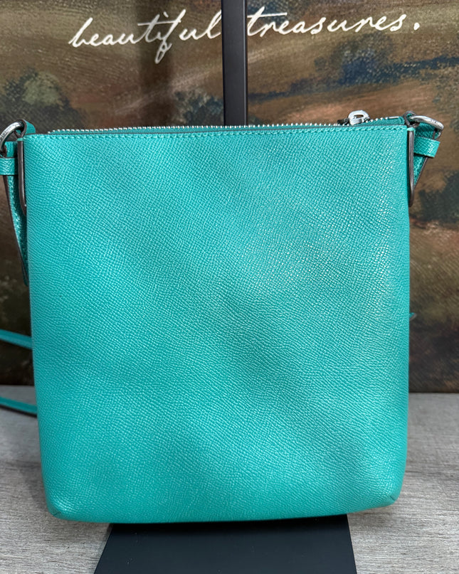Coach Mini Rowan File Crossbody Bag – Bright Green Pebbled Leather (CE871)