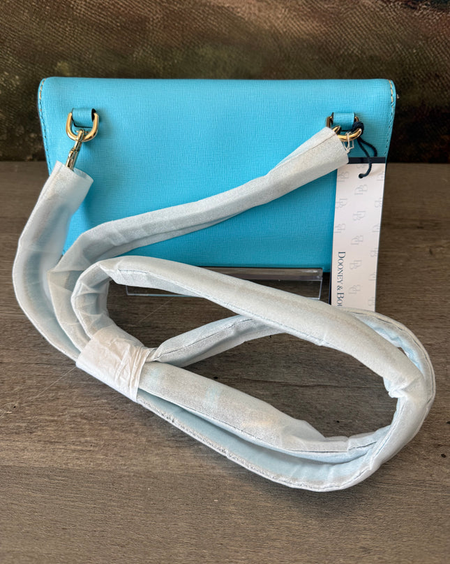 Dooney & Bourke Milly Crossbody – Light Blue Saffiano Leather