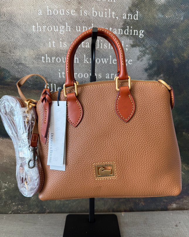 Dooney & Bourke Crossbody Satchel – Caramel Pebbled Leather (BDILL2268)