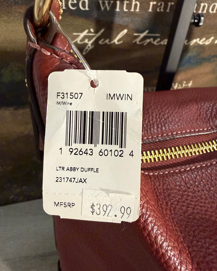 Coach Abby Leather Duffle Crossbody Bag – Wine Pebbled Leather (F31507)