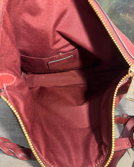 Coach Abby Leather Duffle Crossbody Bag – Wine Pebbled Leather (F31507)