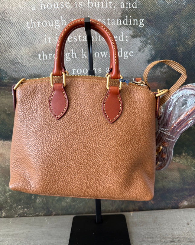 Dooney & Bourke Crossbody Satchel – Caramel Pebbled Leather (BDILL2268)