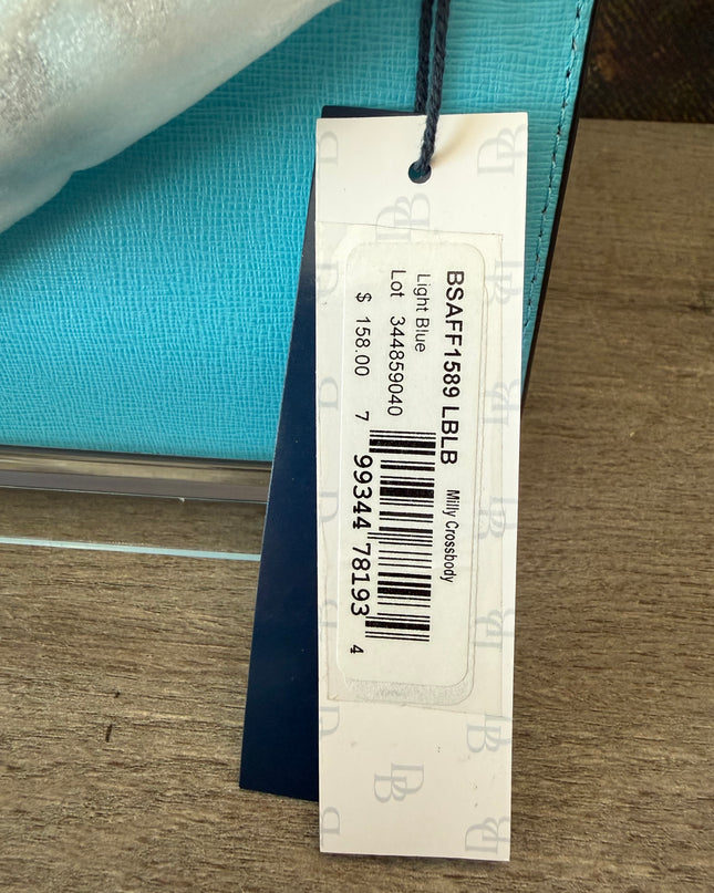 Dooney & Bourke Milly Crossbody – Light Blue Saffiano Leather