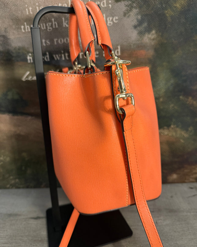 Dooney & Bourke Mini Barlow Satchel – Coral Pebbled Leather Crossbody