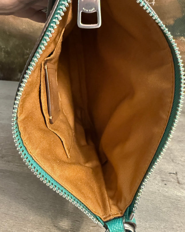 Coach Mini Rowan File Crossbody Bag – Bright Green Pebbled Leather (CE871)