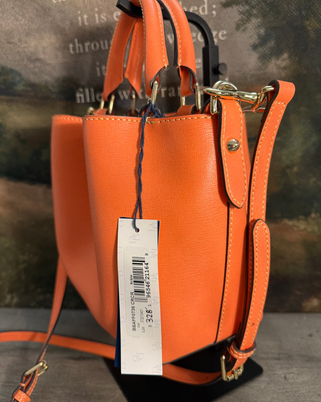 Dooney & Bourke Mini Barlow Satchel – Coral Pebbled Leather Crossbody